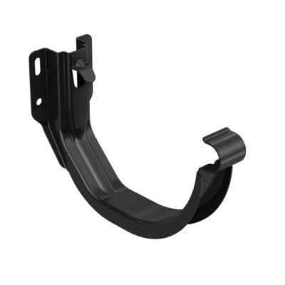 BRYZA STAL Uchwyt doczołowy do rynien 125 mm - CZERŃ